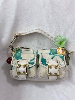 Coach y2k green & cream legacy